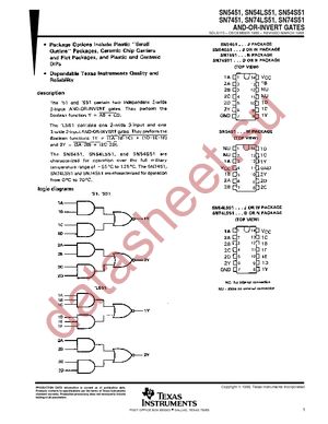 SN74LS51NSR datasheet  